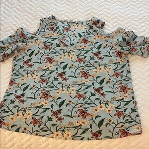 Floral Cold Shoulder Top
